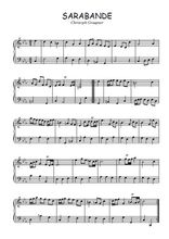 Téléchargez l'arrangement pour piano de la partition de Sarabande en PDF